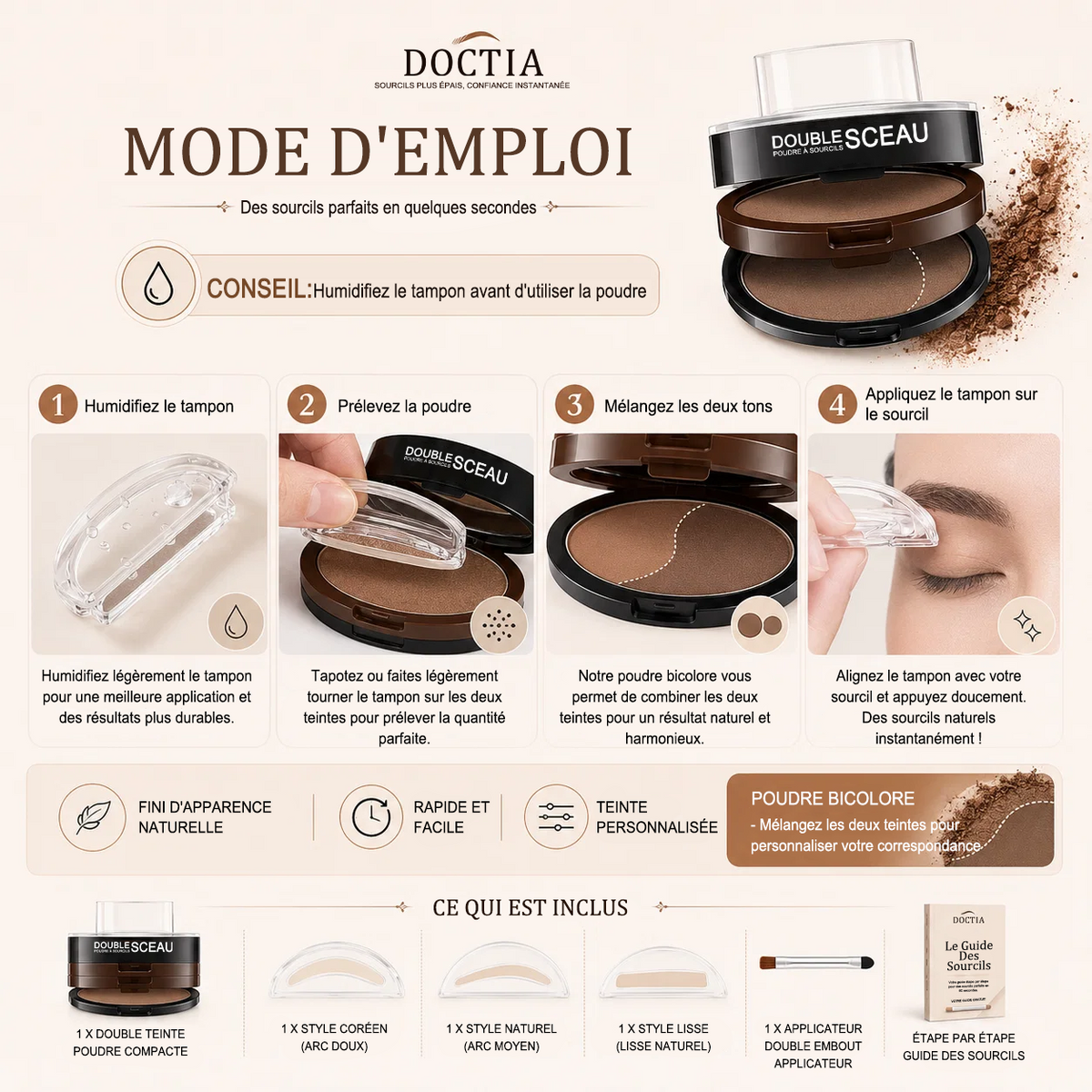 DOCTIA™ - Des sourcils parfaits en 5 secondes