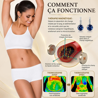 (VENTE SPÉCIALE – DERNIER JOUR : -80 % 🔥) 👩🏻‍⚕️ Boucles d’oreilles au germanium et au magnésium – Vitalité lymphatique et thérapie magnétique