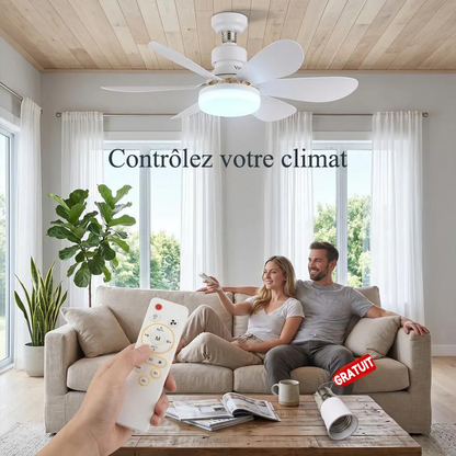 ⚡ Ventilateur lampe E27 2-en-1 avec LED & télécommande – fraîcheur et éclairage pour les journées chaudes
