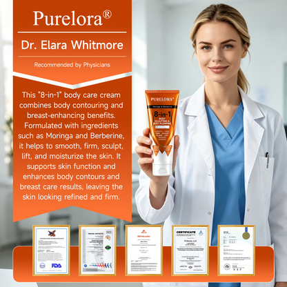𝐎𝐟𝐟𝐢𝐜𝐢𝐚𝐥 𝐁𝐫𝐚𝐧𝐝 𝐒𝐭𝐨𝐫𝐞 | PURELORA ® Crème 8-en-1 au moringa et à la berbérine pour modeler la silhouette et repulper la poitrine : lisse · raffermit · tonifie · sculpte · rafraîchit · hydrate · repulpe · lifte