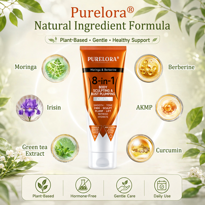𝐎𝐟𝐟𝐢𝐜𝐢𝐚𝐥 𝐁𝐫𝐚𝐧𝐝 𝐒𝐭𝐨𝐫𝐞 | PURELORA ® Crème 8-en-1 au moringa et à la berbérine pour modeler la silhouette et repulper la poitrine : lisse · raffermit · tonifie · sculpte · rafraîchit · hydrate · repulpe · lifte