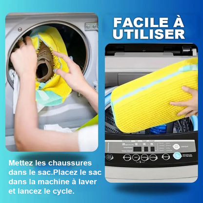 Sac de lavage pour chaussures réutilisable