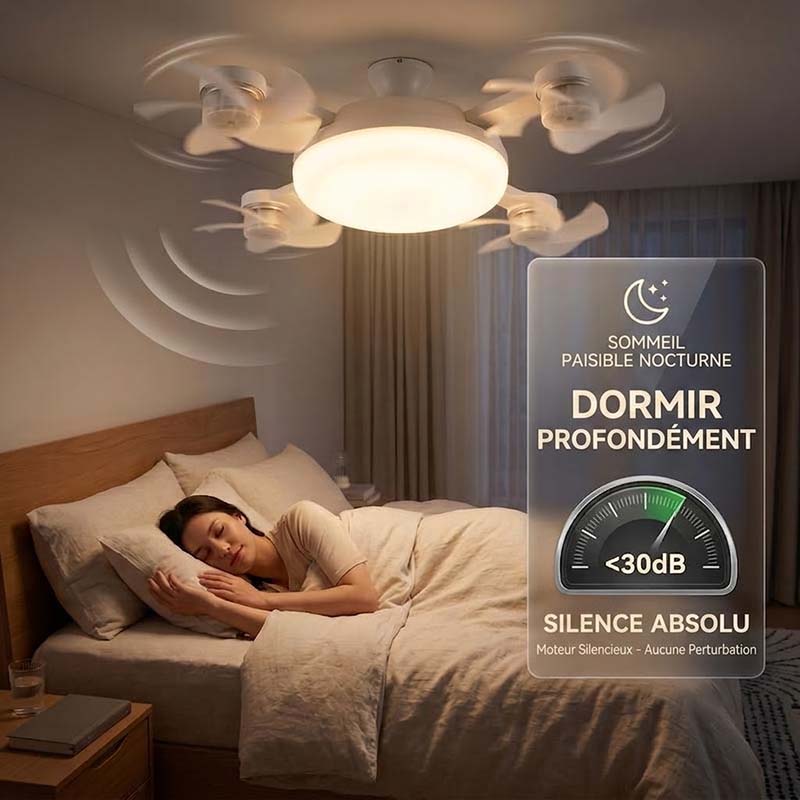 ⚡ Ventilateur lampe E27 2-en-1 avec LED & télécommande – fraîcheur et éclairage pour les journées chaudes