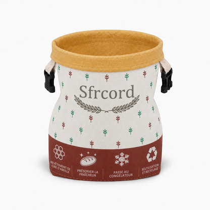 Sac à Pain Premium en Coton 100% et Cire d'Abeille