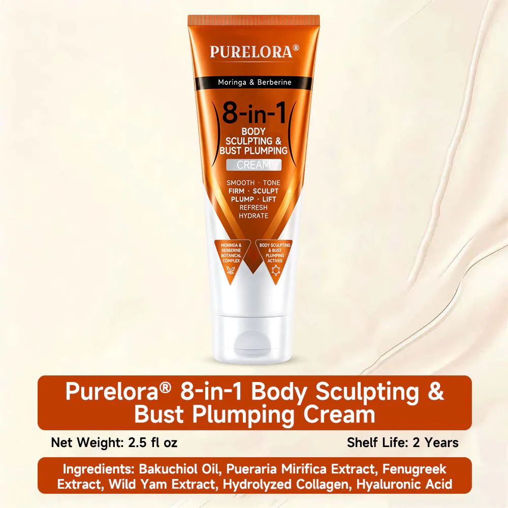 𝐎𝐟𝐟𝐢𝐜𝐢𝐚𝐥 𝐁𝐫𝐚𝐧𝐝 𝐒𝐭𝐨𝐫𝐞 | PURELORA ® Crème 8-en-1 au moringa et à la berbérine pour modeler la silhouette et repulper la poitrine : lisse · raffermit · tonifie · sculpte · rafraîchit · hydrate · repulpe · lifte