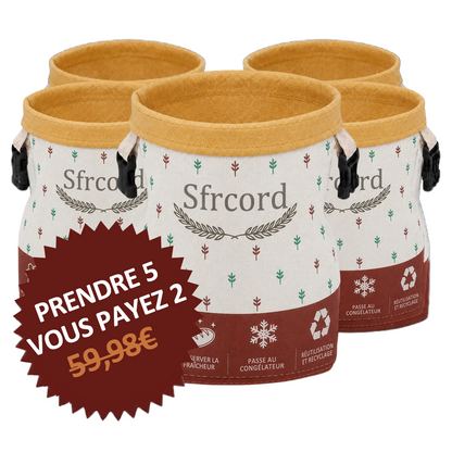 Sac à Pain Premium en Coton 100% et Cire d'Abeille