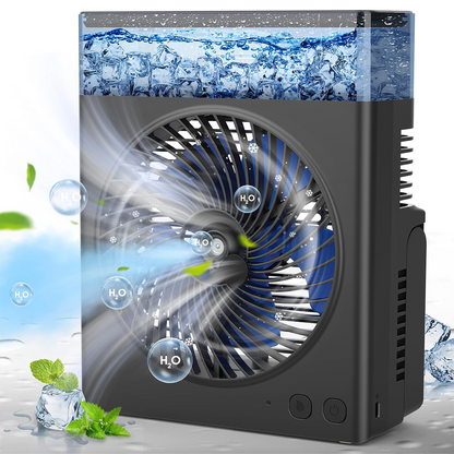 ❄️ BVJ tragbarer Sprühventilator❄️ | Bis zu 30 Std. Akkulaufzeit • 600-ml-Wassertank • USB-Aufladung • Leiser Betrieb | Ideal für Zuhause, Büro, Camping & Reisen