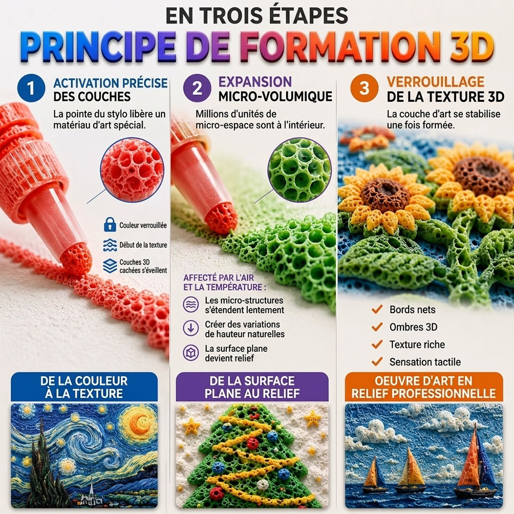 ✨ Aujourd’hui seulement : -80 % 🎠 | IEY® Stylo d’art 3D en relief – Donnez vie à vos dessins ! 🪄🎨