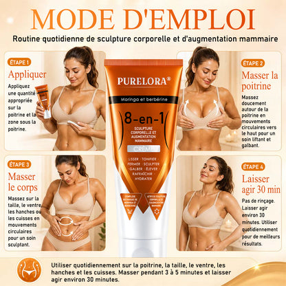 𝐎𝐟𝐟𝐢𝐜𝐢𝐚𝐥 𝐁𝐫𝐚𝐧𝐝 𝐒𝐭𝐨𝐫𝐞 |PURELORA® Moringa & Berberine 8-in-1 Body Sculpting & Bust Plumping Cream Smooth · Firm · Tone · Sculpt · Refresh · Hydrate · Plump · Lift