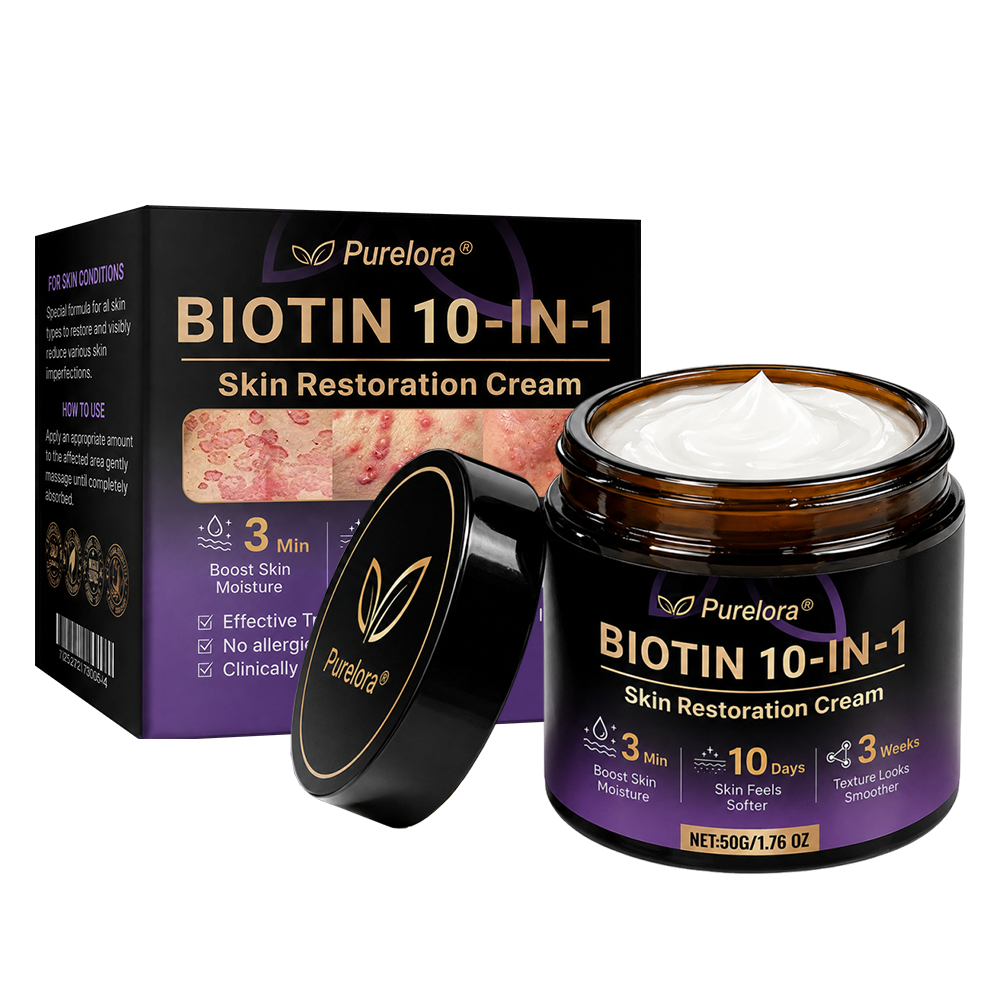 Fabriqué et expédié du France 🍁 Purelora® Crème Réparatrice Biotine 10-en-1 — Dernier Jour de Soldes : 75% de Réduction