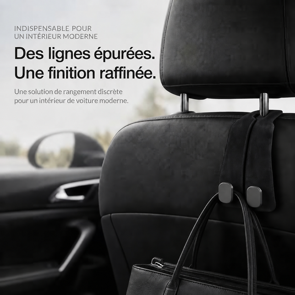 🚗✨ Aujourd’hui seulement : -80 % 💰 | Doubles crochets de luxe pour appuie-tête – Plus de rangement et de style !