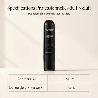 Spray Coiffant Volumisant 90ml - Brume Capillaire Longue Tenue au Parfum de Pêche