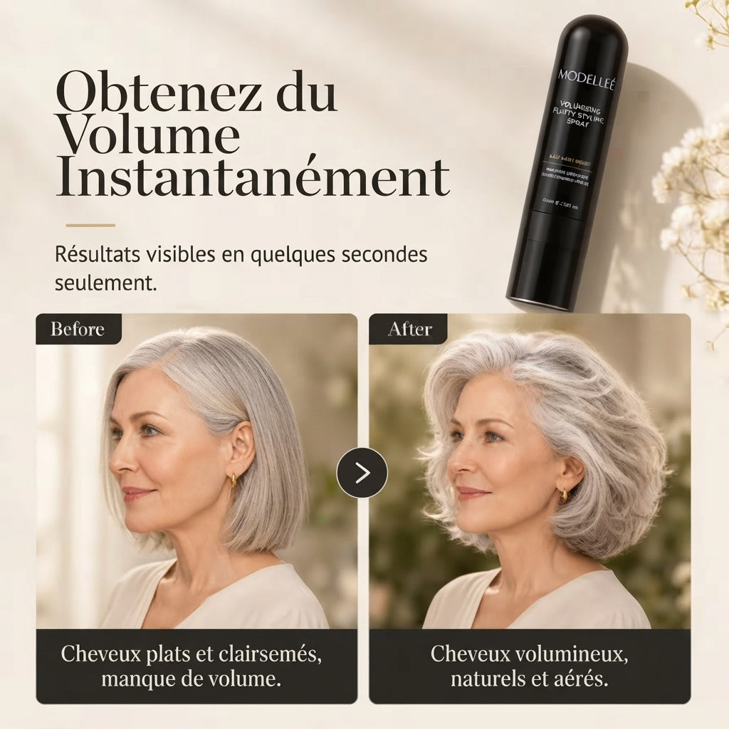 Spray Coiffant Volumisant 90ml - Brume Capillaire Longue Tenue au Parfum de Pêche