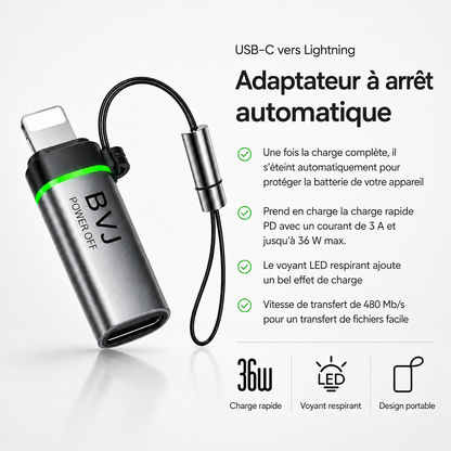 Protecteur de charge USB-C 140 W avec IA et arrêt automatique à pleine charge