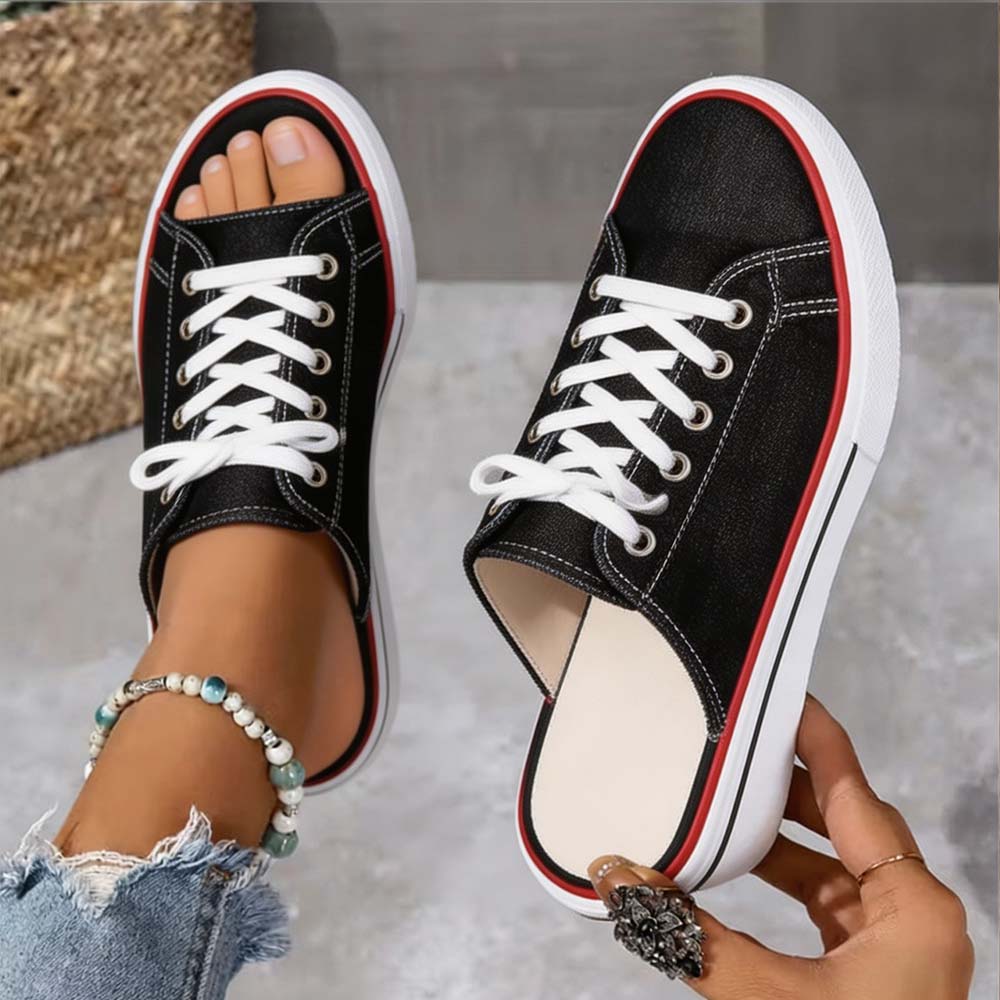 𝐃𝐄𝐑𝐍𝐈𝐄𝐑 𝐉𝐎𝐔𝐑 : -𝟖𝟎% 🏆 : Sandales à Enfiler Confortables en Toile Denim pour Femme