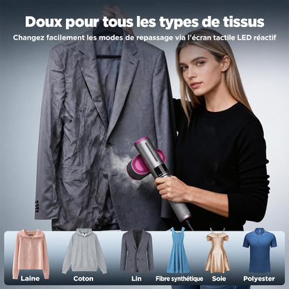 🔥 𝑫𝑬𝑹𝑵𝑰𝑬𝑹 𝑱𝑶𝑼𝑹 – 𝟖𝟎 % 𝑫𝑬 𝑹É𝑫𝑼𝑪𝑻𝑰𝑶𝑵 🔥 Défroisseur & Fer à Vapeur 2-en-1 1200W – Chauffe Rapide, Compact & Idéal pour le Voyage