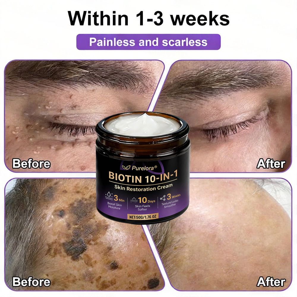 Fabriqué et expédié du France 🍁 Purelora® Crème Réparatrice Biotine 10-en-1 — Dernier Jour de Soldes : 75% de Réduction