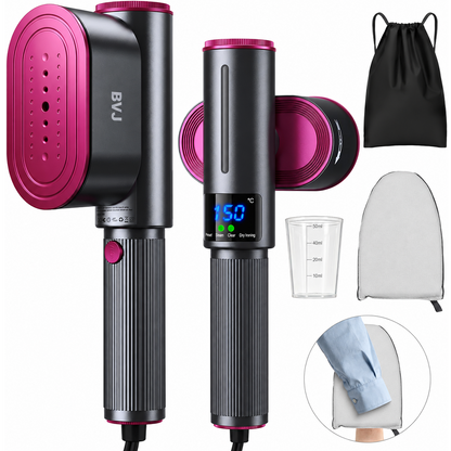 🔥 𝑫𝑬𝑹𝑵𝑰𝑬𝑹 𝑱𝑶𝑼𝑹 – 𝟖𝟎 % 𝑫𝑬 𝑹É𝑫𝑼𝑪𝑻𝑰𝑶𝑵 🔥 Défroisseur & Fer à Vapeur 2-en-1 1200W – Chauffe Rapide, Compact & Idéal pour le Voyage