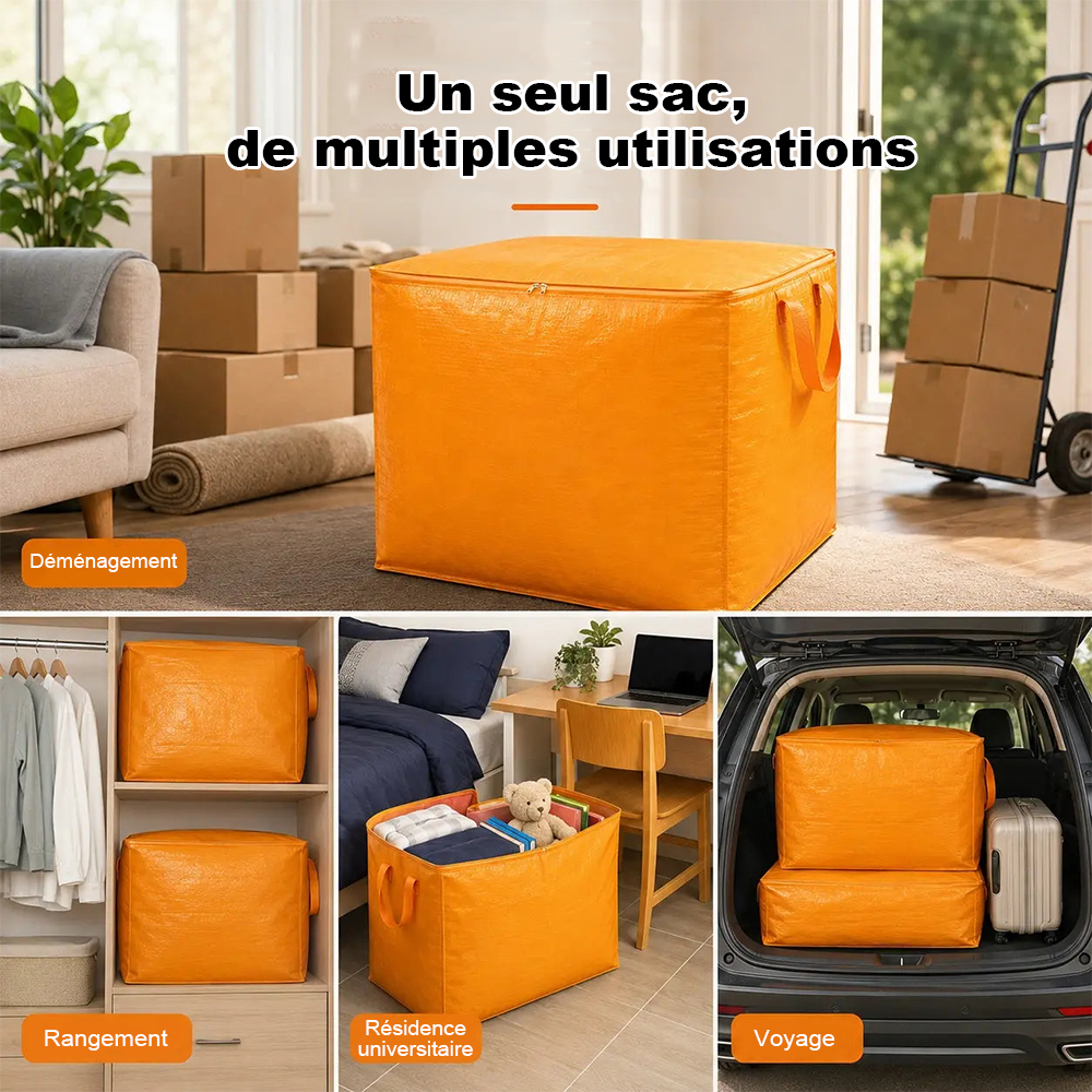 Sac de déménagement et de rangement extra-large de 300 L