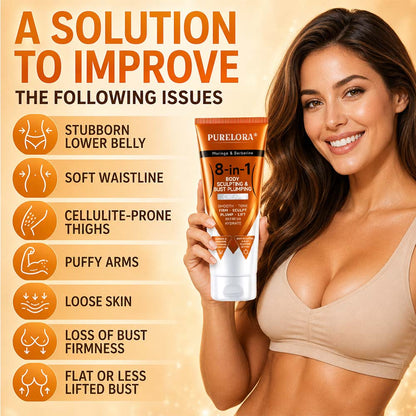 𝐎𝐟𝐟𝐢𝐜𝐢𝐚𝐥 𝐁𝐫𝐚𝐧𝐝 𝐒𝐭𝐨𝐫𝐞 | PURELORA ® Crème 8-en-1 au moringa et à la berbérine pour modeler la silhouette et repulper la poitrine : lisse · raffermit · tonifie · sculpte · rafraîchit · hydrate · repulpe · lifte