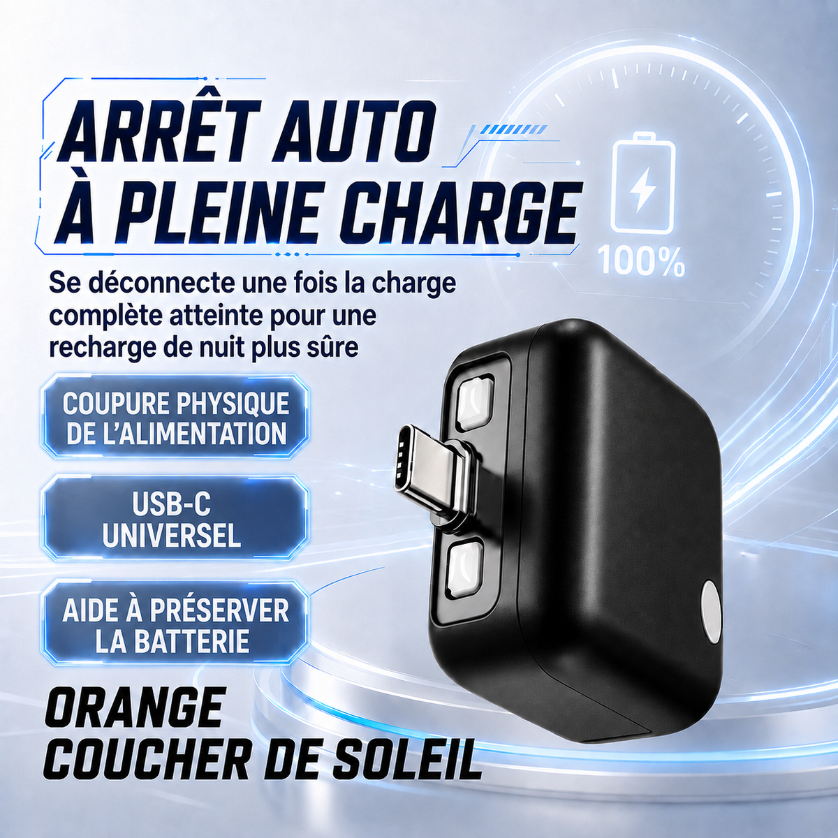 🔥 Protecteur de charge USB-C 140 W avec IA et arrêt automatique à pleine charge