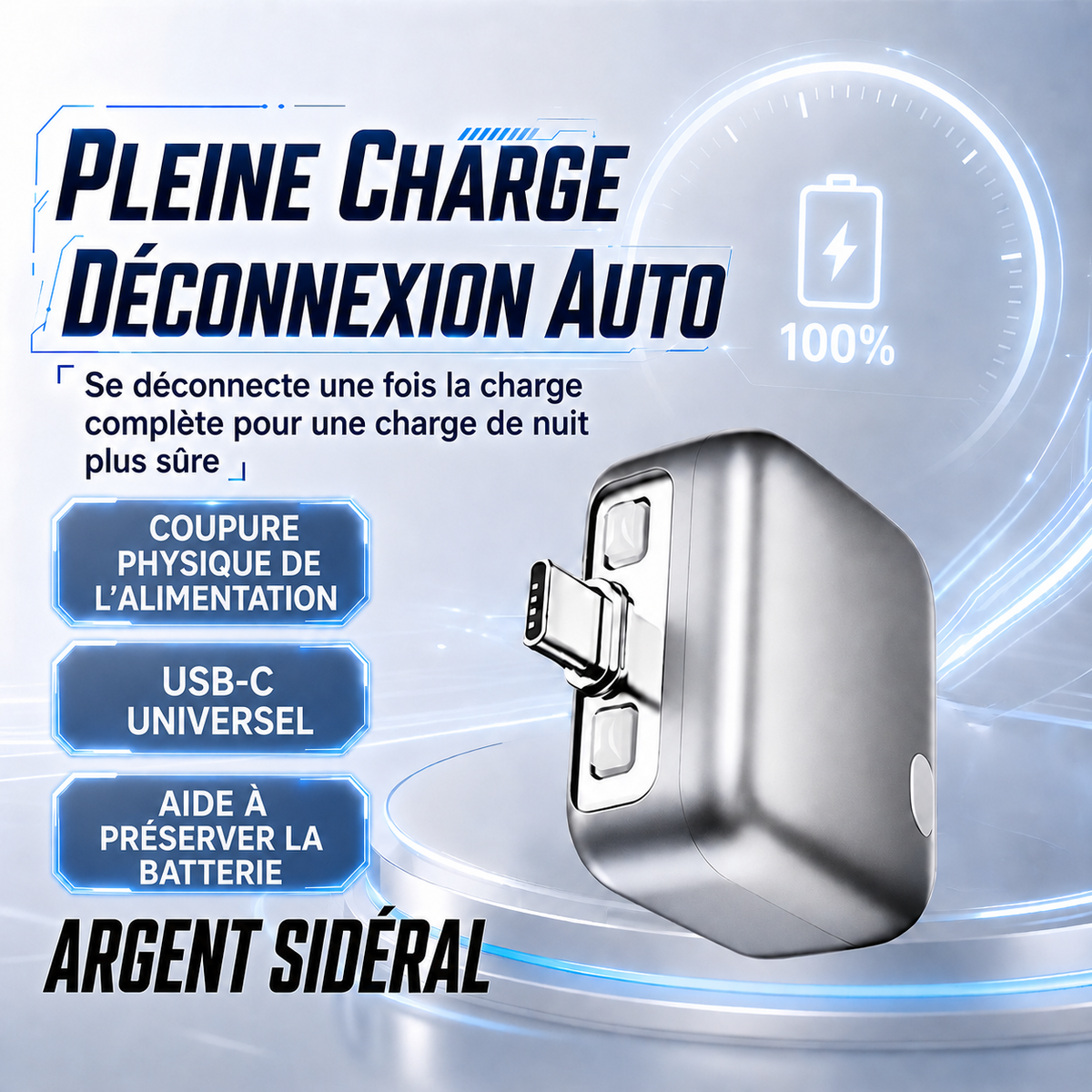🔥 Protecteur de charge USB-C 140 W avec IA et arrêt automatique à pleine charge