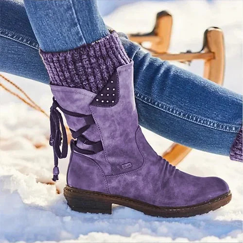🔥 DERNIER JOUR -80% 🔥 Bottes d’Hiver Femme Chaudes en Laine avec Soutien Orthopédique