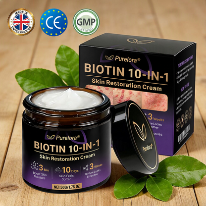 Fabriqué et expédié du France 🍁 Purelora® Crème Réparatrice Biotine 10-en-1 — Dernier Jour de Soldes : 75% de Réduction