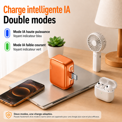 Protecteur de charge USB-C 140 W avec IA et arrêt automatique à pleine charge