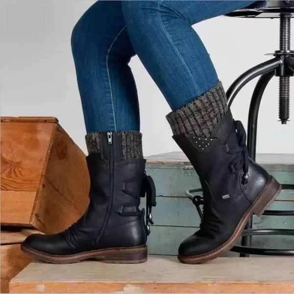🔥 DERNIER JOUR -80% 🔥 Bottes d’Hiver Femme Chaudes en Laine avec Soutien Orthopédique