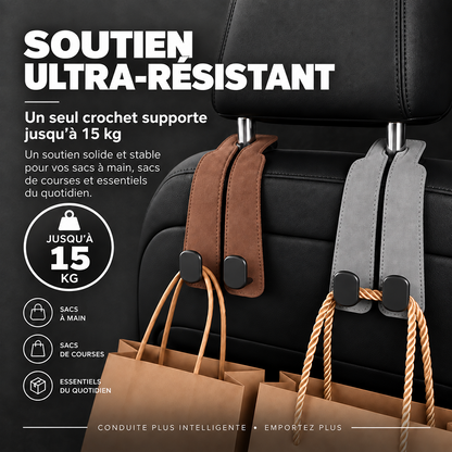 🚗✨ Aujourd’hui seulement : -80 % 💰 | Doubles crochets de luxe pour appuie-tête – Plus de rangement et de style !