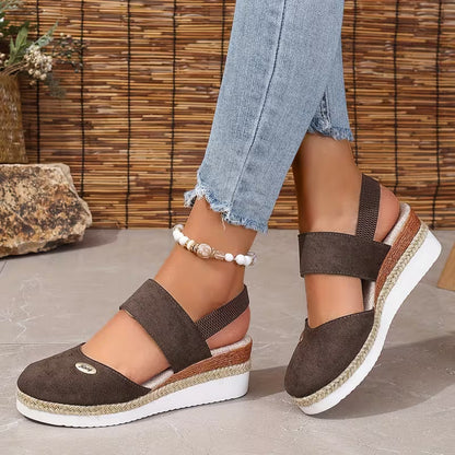 DERNIER JOUR – 80 % DE RÉDUCTION Sandales confortables pour femme avec boucle métallique & semelle souple