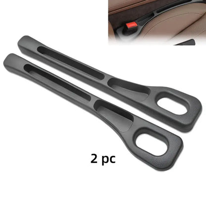 Organisateur de voiture en cuir PU pour combler l'espace entre les sièges – Pochette de rangement étanche (Marron/Noir)
