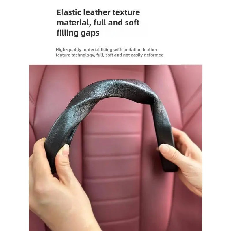 Organisateur de voiture en cuir PU pour combler l'espace entre les sièges – Pochette de rangement étanche (Marron/Noir)