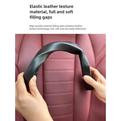 Organisateur de voiture en cuir PU pour combler l'espace entre les sièges – Pochette de rangement étanche (Marron/Noir)