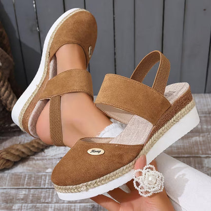 DERNIER JOUR – 80 % DE RÉDUCTION Sandales confortables pour femme avec boucle métallique & semelle souple