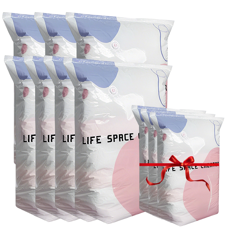 💐 ACHETEZ 2, OBTENEZ 1 GRATUIT ! 🧺 Sacs de rangement sous vide sans pompe – Gain de place jusqu’à 80% – Matériau résistant PA+PE, idéal pour vêtements, literie & coussins 🛏️