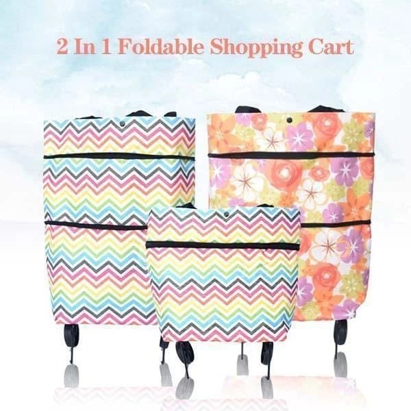 🛍️ 80% DE RÉDUCTION ! 🌿 Sac à Provisions Pliable Écologique 2-en-1 – Avec Roues Antidérapantes Silencieuses & Tissu Oxford Imperméable – Idéal pour les Courses, les Voyages et le Camping 👜