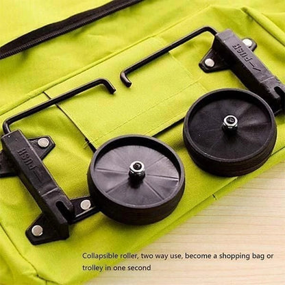 🛍️ 80% DE RÉDUCTION ! 🌿 Sac à Provisions Pliable Écologique 2-en-1 – Avec Roues Antidérapantes Silencieuses & Tissu Oxford Imperméable – Idéal pour les Courses, les Voyages et le Camping 👜