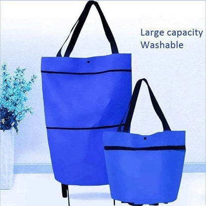 🛍️ 80% DE RÉDUCTION ! 🌿 Sac à Provisions Pliable Écologique 2-en-1 – Avec Roues Antidérapantes Silencieuses & Tissu Oxford Imperméable – Idéal pour les Courses, les Voyages et le Camping 👜