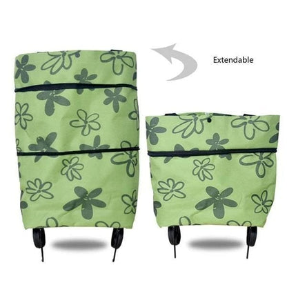 🛍️ 80% DE RÉDUCTION ! 🌿 Sac à Provisions Pliable Écologique 2-en-1 – Avec Roues Antidérapantes Silencieuses & Tissu Oxford Imperméable – Idéal pour les Courses, les Voyages et le Camping 👜