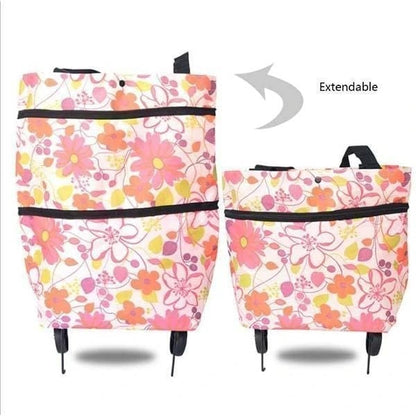 🛍️ 80% DE RÉDUCTION ! 🌿 Sac à Provisions Pliable Écologique 2-en-1 – Avec Roues Antidérapantes Silencieuses & Tissu Oxford Imperméable – Idéal pour les Courses, les Voyages et le Camping 👜