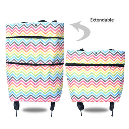 🛍️ 80% DE RÉDUCTION ! 🌿 Sac à Provisions Pliable Écologique 2-en-1 – Avec Roues Antidérapantes Silencieuses & Tissu Oxford Imperméable – Idéal pour les Courses, les Voyages et le Camping 👜