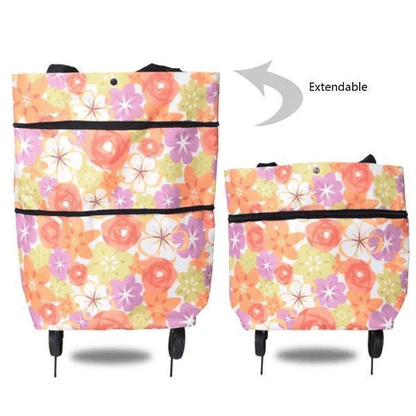 🛍️ 80% DE RÉDUCTION ! 🌿 Sac à Provisions Pliable Écologique 2-en-1 – Avec Roues Antidérapantes Silencieuses & Tissu Oxford Imperméable – Idéal pour les Courses, les Voyages et le Camping 👜