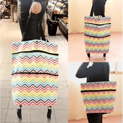 🛍️ 80% DE RÉDUCTION ! 🌿 Sac à Provisions Pliable Écologique 2-en-1 – Avec Roues Antidérapantes Silencieuses & Tissu Oxford Imperméable – Idéal pour les Courses, les Voyages et le Camping 👜