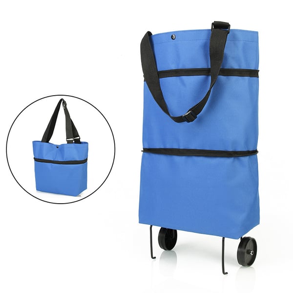 🛍️ 80% DE RÉDUCTION ! 🌿 Sac à Provisions Pliable Écologique 2-en-1 – Avec Roues Antidérapantes Silencieuses & Tissu Oxford Imperméable – Idéal pour les Courses, les Voyages et le Camping 👜