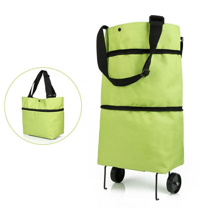 🛍️ 80% DE RÉDUCTION ! 🌿 Sac à Provisions Pliable Écologique 2-en-1 – Avec Roues Antidérapantes Silencieuses & Tissu Oxford Imperméable – Idéal pour les Courses, les Voyages et le Camping 👜